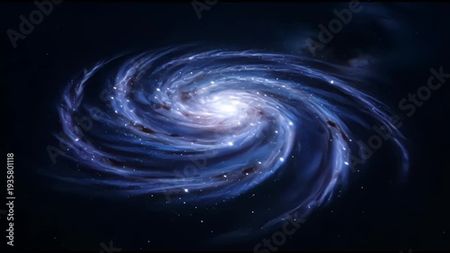Wallpaper Mural  A rotating spiral galaxy like the milky way in space universe with spinning stars cosmos astronomy cosmic glowing Torontodigital.ca