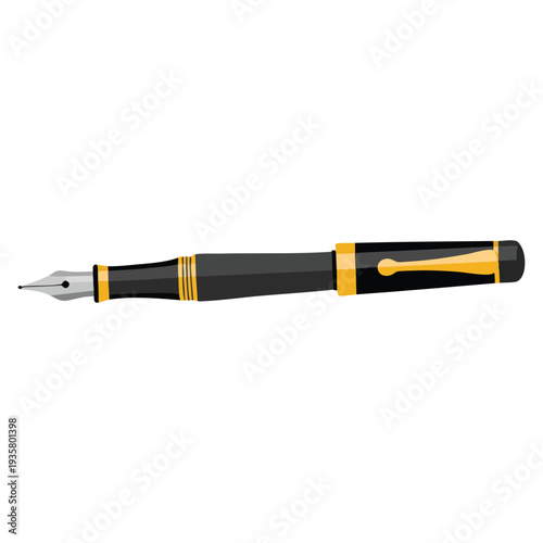 Illustration of stationery ballpoint pen writing tool design suitable for office school supply and education themes