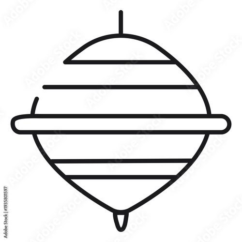 Spinning top toy icon
