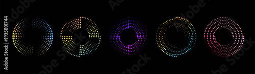 Multicolor gradient radial lines. Dynamic circular motion background representing speed, light and progress. Modern vector design.