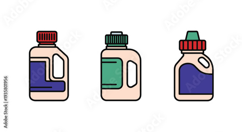Pesticide bottle Line art creative abstract smooth illustration