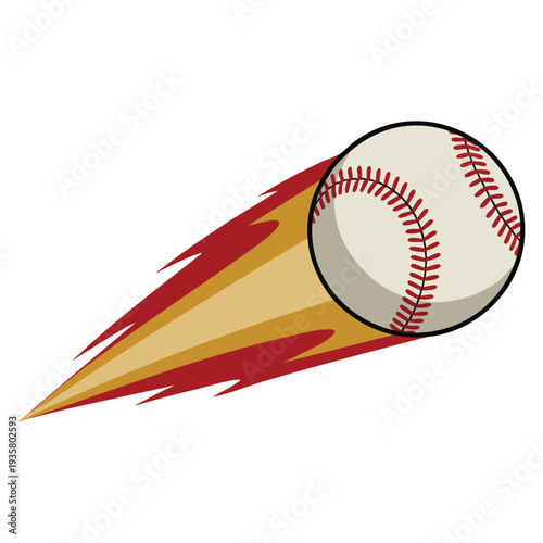 Isolated baseball fast ball icon vector illustration ideal for sport tournament team logo badge equipment and athletic design projects