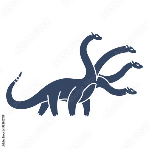 Monster four headed dinosaur