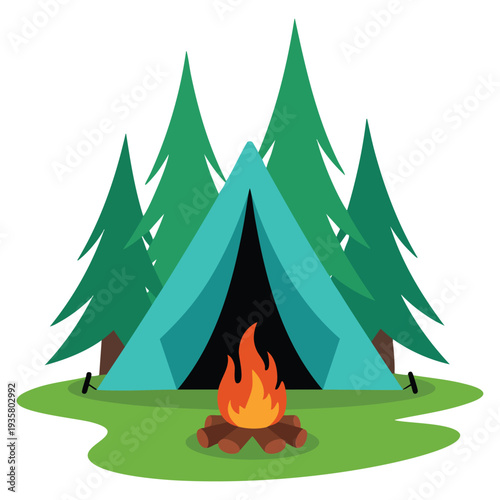 Isolated camping tent icon suitable for outdoor adventure hiking travel campsite exploration and survival related illustration