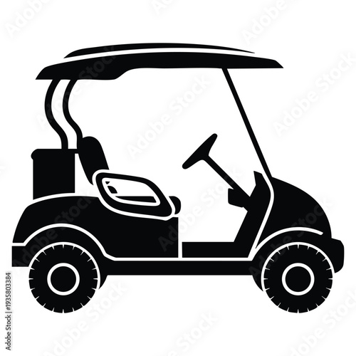 Isolated golf cart icon vector illustration suitable for transport vehicle design sport course logo and mobility service themed artwork