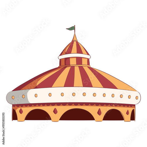 Grand colored circus tent