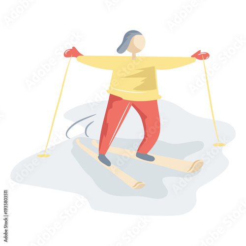 Person skiing ice