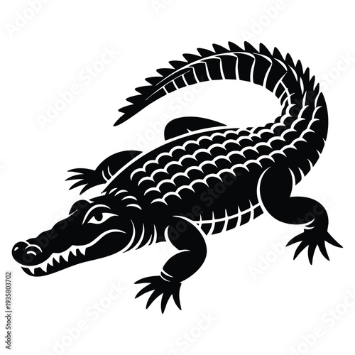 Isolated object of crocodile and alligator logo collection of crocodile and cute stock vector illustration suitable for reptile branding themes