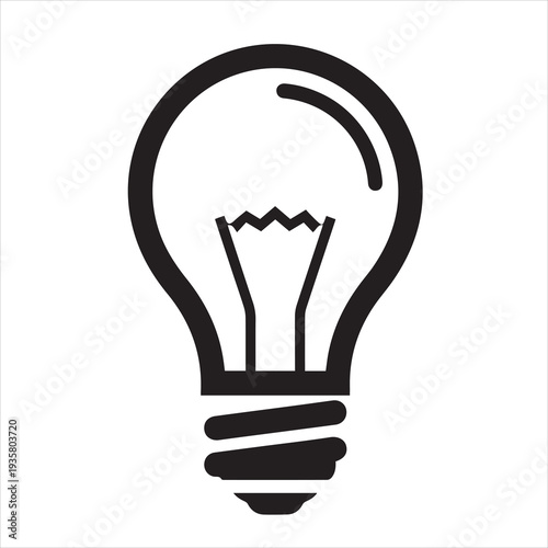 light bulb icon vector