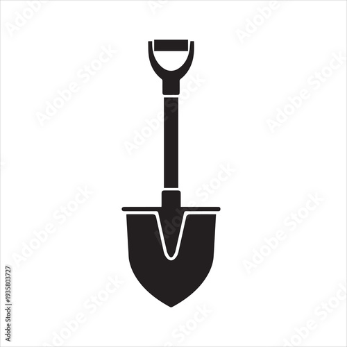shovel on white background