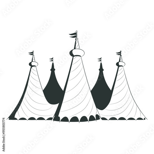 Tall circus tents