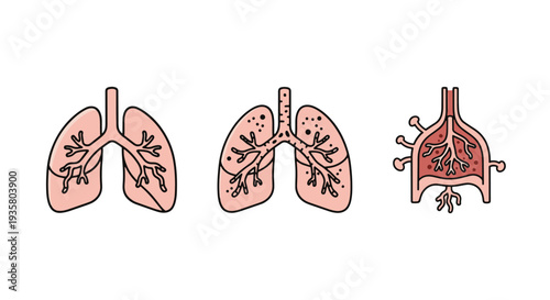 Fungal infection Line art abstract smooth modern illustration