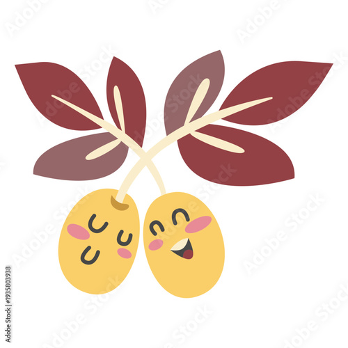 Character olives cute color