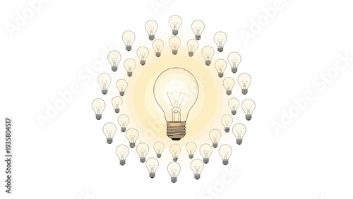 Light Bulb Idea Concept.