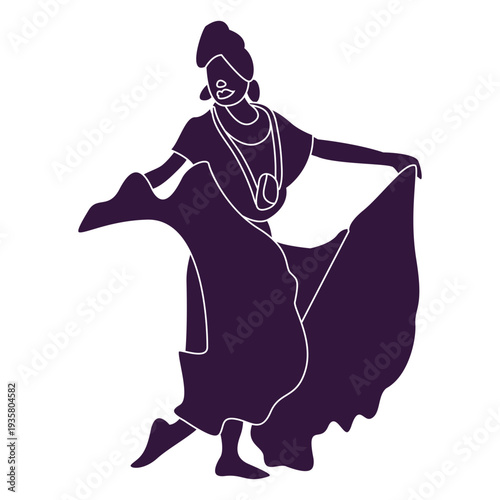 Kwanzaa woman dress character