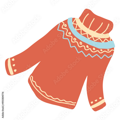 Winter sweater flat winter