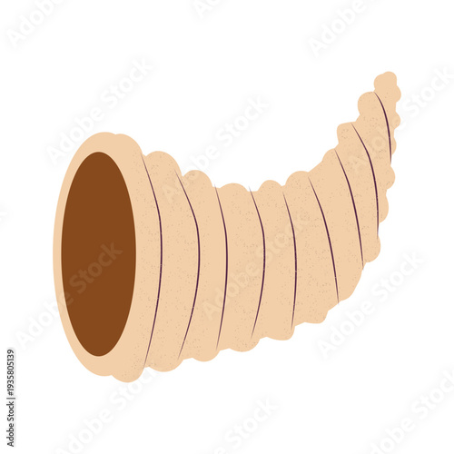 Hand drawn horn basket