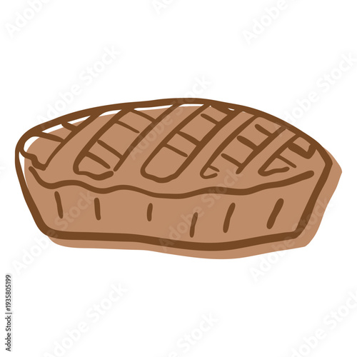 Hand drawn stroke pie