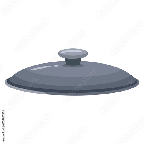 Kitchenware icon frying pan lid created as vector illustration, perfect for food preparation themes and cooking related artwork