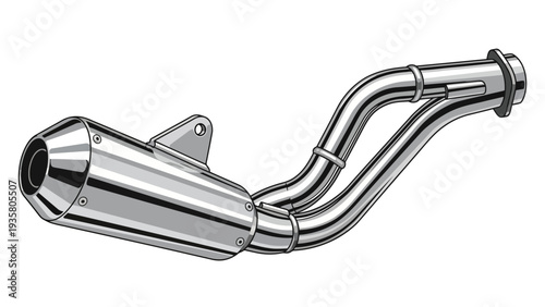 Motorcycle Exhaust Pipe System.