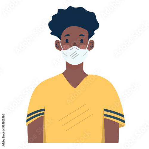 Boy character covid 19