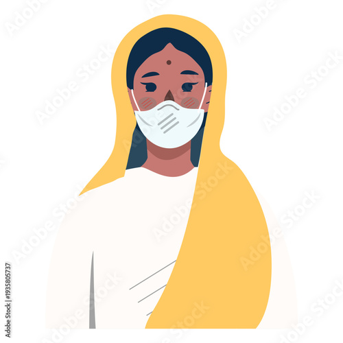 Character woman covid 19