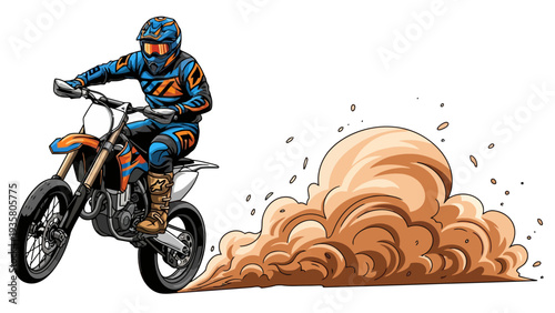 Rider on Dirt Bike.