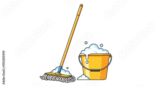 Mop and Bucket Cleaning.