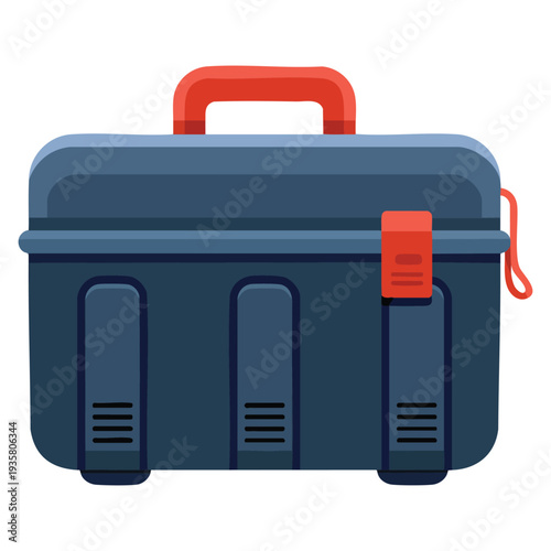 Maintenance box icon in cartoon vector style featuring toolkit repair and equipment kit concept, ideal for service, technical support and hardware design themes