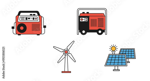 Generator Line art clean vibrant tone illustration