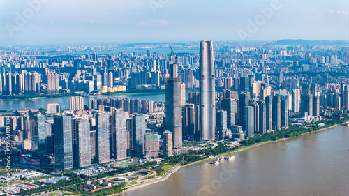 Photos Wuhan City Aerial Panorama - Modern Skyline and Yangtze River