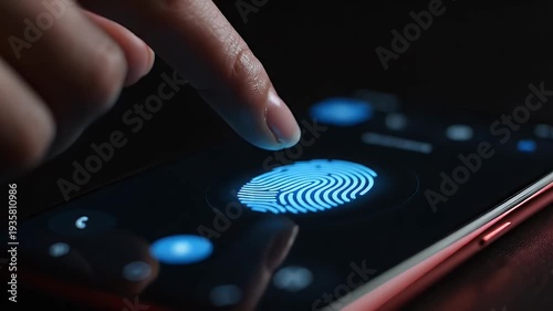 Fingerprint Authentication on a Tablet Device for Security Access.