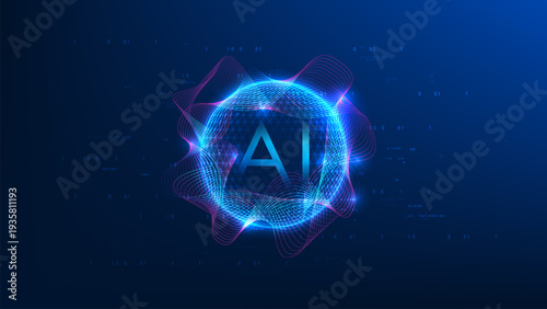 Artificial intelligence technology background AI assistant and agentic AI systems that automate tasks, analyze data, and provide intelligent decision support, smart automation, digital productivity