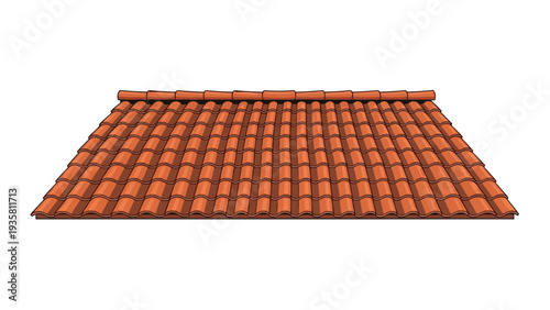 Terracotta Roof Tiles Pattern.