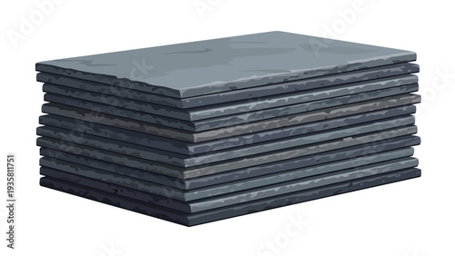 Stack of Black Slabs.