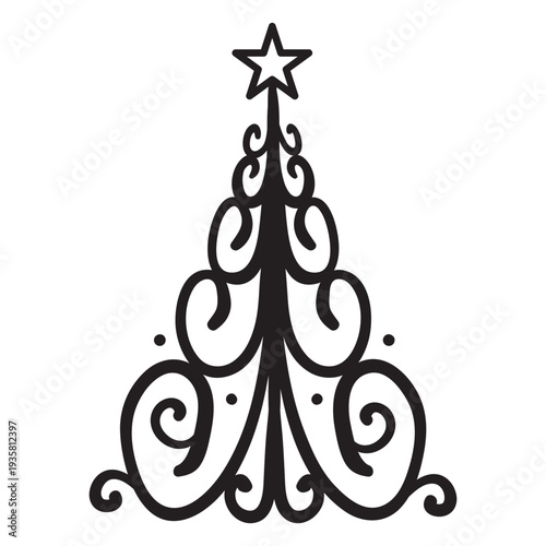 Fir swirl star lace curl flat