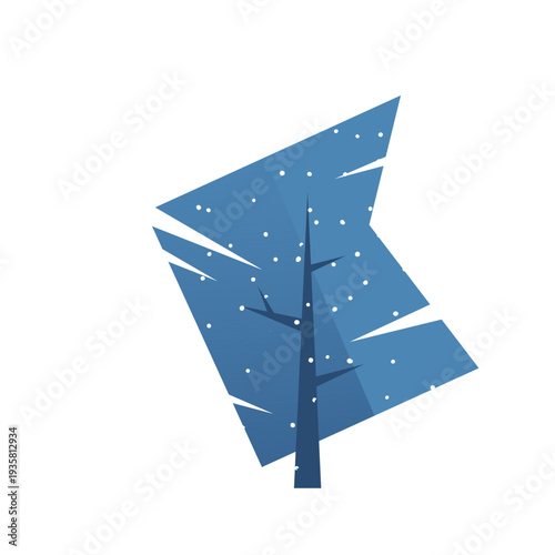 Tree branch stem trunk flat