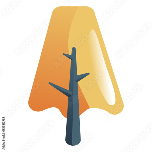 Tree branch trunk flat