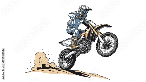 Dirt Bike Rider Jumping.