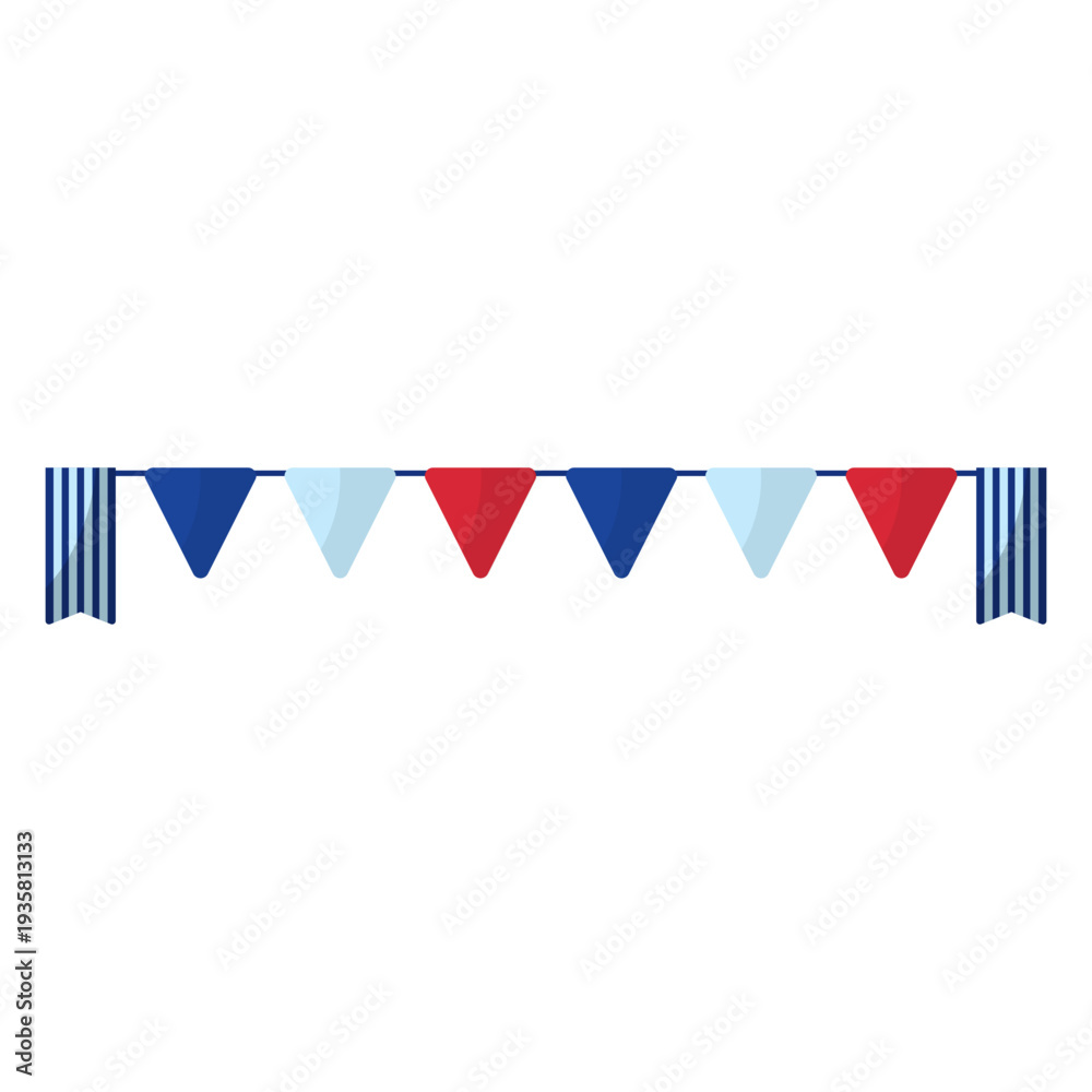 Obraz premium American colors pennant banner element