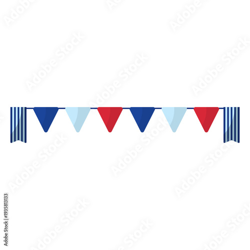 American colors pennant banner element