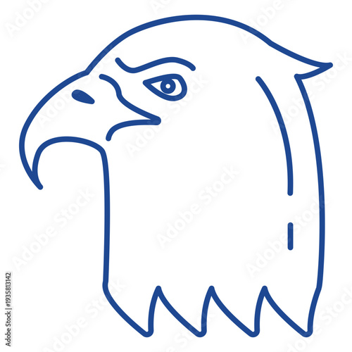 Bald eagle head stroke