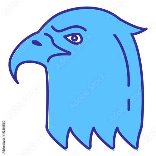 Bald eagle head stroke element