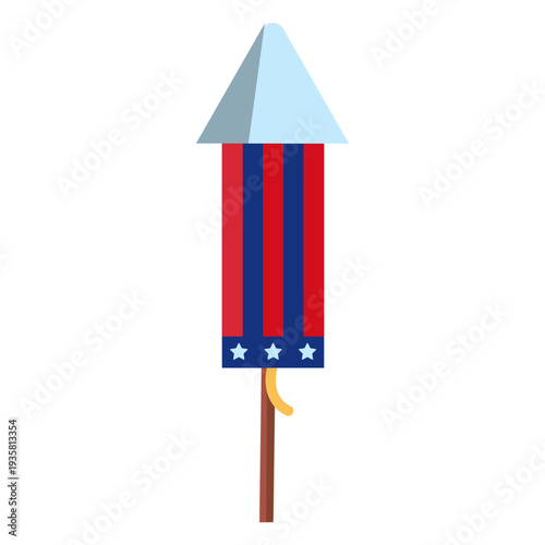 Firework rocket patriotic element