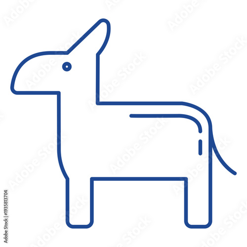 Us democratic party symbol stroke