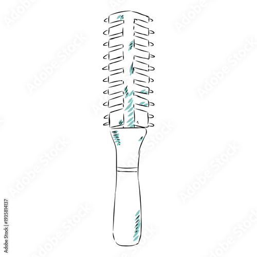 Razor comb hand drawn