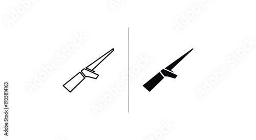 Vector illustration of a needle and thread icon