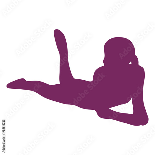 Girl laying down silhouette