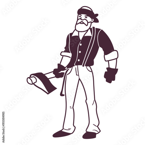 Lumberjack character stroke