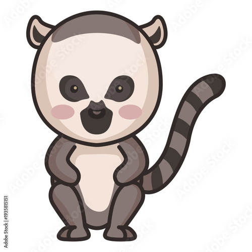Cute raccoon character